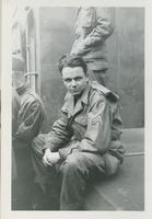 Photograph of Bob Dresser in Uniform in France (recto)
