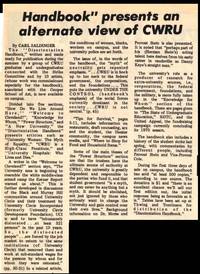 Newspaper article describing the Disorientation Handbook published by the Strike Committee