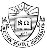 Coat of arms of Western Reserve University with ribbon