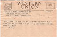 Western Union Telegram from Sanford 
