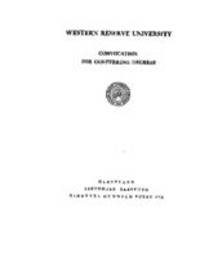 Western Reserve University Convocation for Conferring Degrees, 9/11/1946