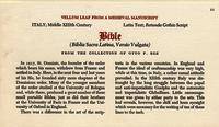 no. 11, Biblia Sacra Latina, Versio Vulgata, Italy