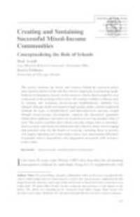 Creating and Sustaining Successful Mixed-Income Communities: Conceptualizing the Role of Schools