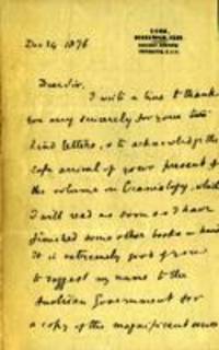 Letter from Charles Darwin to Karl von Scherzer, 10733