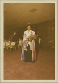 Crowned winner of the Forest City Hospital Auxiliary Rose Ball, June 1970