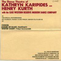 The Dance Theatre of Kathryn Karipides and Henry Kurth with the Case Western Reserve Modern Dance Company
