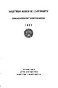 Western Reserve University Commencement Convocation, 6/16/1937