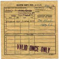 Donald J. Babets's Enlisted Man's Pass, 29 December 1946