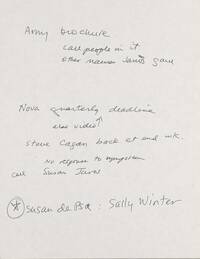 Censored (1 of 2), 1989 : handwritten notes