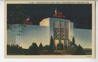 Ohio Building at Night, Great Lakes exposition, Cleveland, Ohio