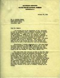 Mitman, Carl. Correspondence regarding Possible Biography of Charles Brush, 1941