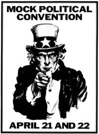 Mock Political Convention flyer