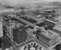 Downtown Cleveland, exterior, aerial view