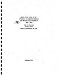 Survey of the Alumni of the Department of Operations Research Case Western Reserve University 1951-1975