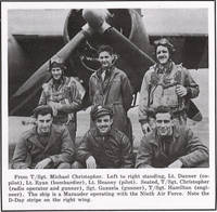 Newspaper Clipping of Michael Christopher and Crew, England, 1944