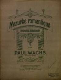 Mazurke romantique : pour piano
