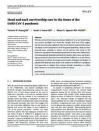 Head and Neck Survivorship Care in the Times of the Sars-Cov-2 Pandemic