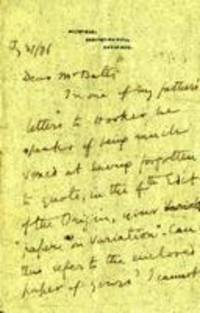 Letter from Francis Darwin to [H. W. Bates]
