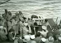 Photograph of Aur Demetrescu's Burial at Sea, 1944