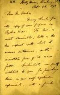 Letter from Alfred Russel Wallace to Sir William Crookes
