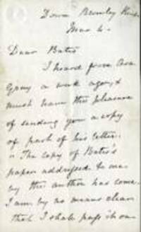 Letter from Charles Darwin to [H. W. Bates] 4022