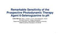 Remarkable Sensitivity of the Prospective Photodynamic Therapy Agent 6-Selenoguanine to pH