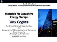 Materials for Capacitive Energy Storage