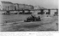 Photograph of Meuse River Bridge in Liege, Belgium, 1944