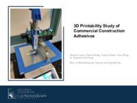 3D Printability Study on Commercial Construction Adhesives