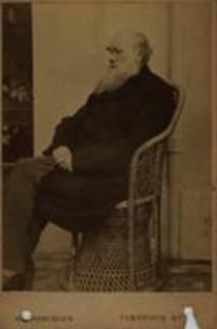 Photograph of Charles Darwin with note