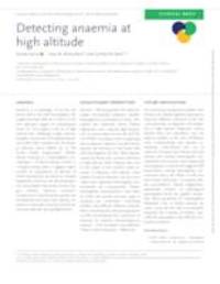Detecting Anaemia at High Altitude