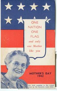 Mothers Day Card Supplied to the Armed Forces by the Honolulu Lions Club, 1942