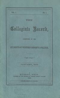 The Collegiate Record title page
