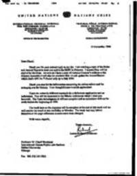 Fax from Richard Goldstone to M. Cherif Bassiouni