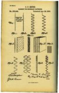 276,348 (Element for Secondary Batteries), April 24, 1883