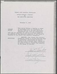Forest City Hospital action without a meeting resolution, Nov 4, 1976