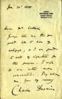 Letter from Charles Darwin to Mrs Cookson, 9834