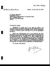 Letter from the Ministry of Foreign Affairs of Spain to M. Cherif Bassiouni