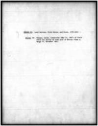 Palmer, Caleb, transcript of field notes for survey of town plat of Warren