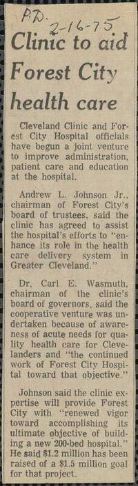 Cleveland Clinic-Forest City Hospital alliance
