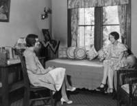 Students relax in their Mather House dormitory room