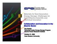 Collaboration and Innovation in the Electric Sector