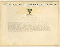 Corry Louis's Citation for the Bronze Star Medal