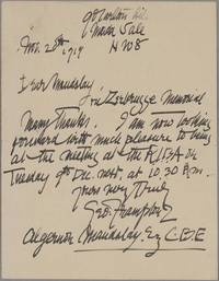 Autograph letter of George Frampton