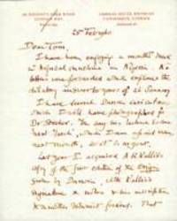 Letter from Geoffrey Langdon Keynes to Thomas Edward Keys