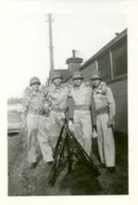 Photograph of Bob Dresser and Fellow GIs at Fort McClellan, Alabama