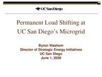Permanent Load Shifting at UC San Diego’s Microgrid