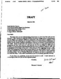 Draft Letter from Thomas S. Warrick to Mark Bennett
