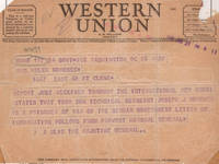 Western Union Telegram from Adjutant General Ulio to Joe Korosec's Mother Helen Korosec, 27 January 1945