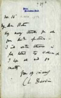 Letter from Charles Darwin to H. W. Bates, 9145